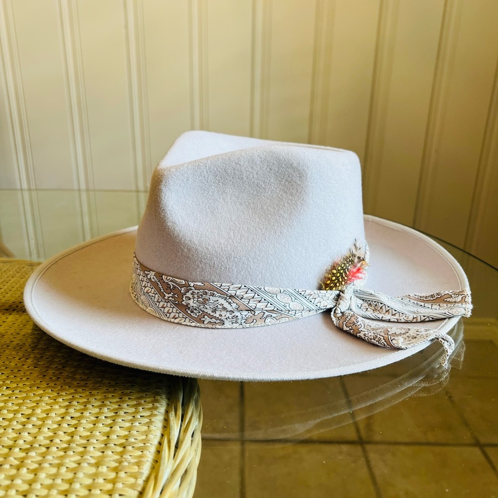 WYETH feather wool ranch hat